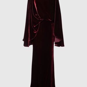 Elegant Burgundy Velvet Gown (brand new)